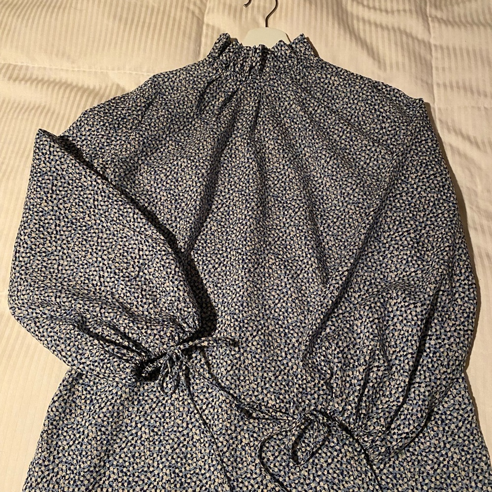 Ann Mashburn Ruffle Neck Alice Blouse Size Small - Picture 7 of 13